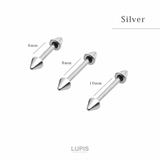 【16G】ダブルコーンストレートバーベルボディピアス | LUPIS | 詳細画像5 