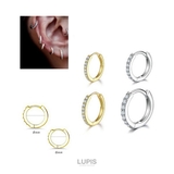 ≪1個入/片耳用≫【20G】キュービックジルコニアフープピアス | LUPIS | 詳細画像9 