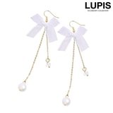 オーガンジーリボンロングフックピアス | LUPIS | 詳細画像1 