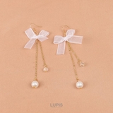 オーガンジーリボンロングフックピアス | LUPIS | 詳細画像5 