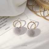 ツイストリングファーボールピアス | LUPIS | 詳細画像4 