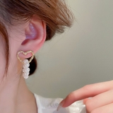 メタルハート×パールリングピアス【S925ポスト】 | LUPIS | 詳細画像6 