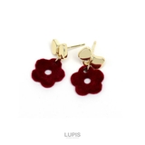 リボン×ベロアフラワーピアス【S925ポスト】 | LUPIS | 詳細画像2 