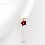 リボン×ベロアフラワーピアス【S925ポスト】 | LUPIS | 詳細画像4 