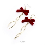 ベロアリボン×ツイストラインピアス | LUPIS | 詳細画像4 