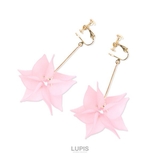ピンク | ペタルフリンジロングイヤリング  | LUPIS