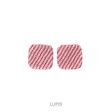 ピンク | スクエアコーデュロイピアス  | LUPIS