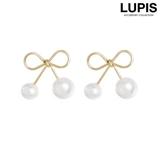 ワイヤーリボンパールピアス  | LUPIS | 詳細画像1 