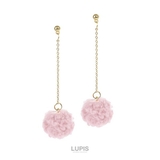 ダスティピンク | プードルポンポンチェーンピアス | LUPIS