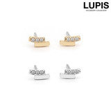 ツインバープチピアス【S925ポスト キュービックジルコニア】 | LUPIS | 詳細画像1 
