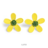 イエロー | マットカラーフラワーピアス | LUPIS