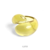 イエロー | クリアカラーボリュームアクリルリング【大ぶり 指輪】 | LUPIS
