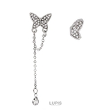 バタフライアシンメトリーピアス 【シルバー925ポスト S925ポスト | LUPIS | 詳細画像2 
