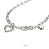 マンテルチェーンメタルハートネックレス | LUPIS | 詳細画像4 