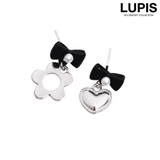 モノトーンフレンチガーリーピアス【S925ポスト】 | LUPIS | 詳細画像1