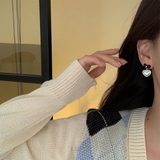 モノトーンフレンチガーリーピアス【S925ポスト】 | LUPIS | 詳細画像4