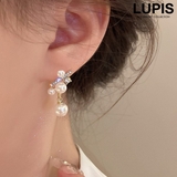 パール×ストーンラグジュアリーピアス【S925ポスト】 | LUPIS | 詳細画像1