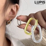 ≪1個入/片耳用≫ラウンドスクエアフープピアス | LUPIS | 詳細画像1 