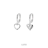 アシンメトリーメタルハートフープピアス | LUPIS | 詳細画像6 