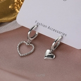 アシンメトリーメタルハートフープピアス | LUPIS | 詳細画像7 