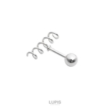シルバー | 【18G】スプリングストレートバーベルボディピアス 【サージカルステンレス 31… | LUPIS