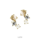 クリア | ミラーボールビジューパールピアス | LUPIS