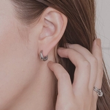 【金属アレルギー対応 316L】ドロッププチステンレスフープピアス | LUPIS | 詳細画像1 