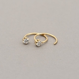 【金属アレルギー対応 316L】キャッチレスジルコニアステンレスフープピアス | LUPIS | 詳細画像6