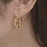 【金属アレルギー対応 316L】ニュアンスステンレスフープピアス | LUPIS | 詳細画像1 