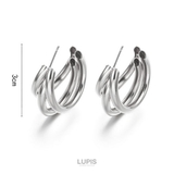 3連ワイドメタルフープピアス | LUPIS | 詳細画像7 