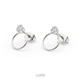 ストーン×シルバーサークルフレームチタンピアス  | LUPIS | 詳細画像2 