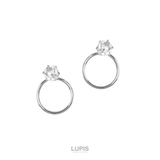 ストーン×シルバーサークルフレームチタンピアス  | LUPIS | 詳細画像4 