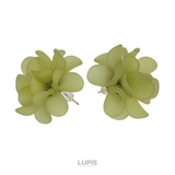 グリーン | マットフラワーピアス 【シルバー925ポスト S925ポスト | LUPIS