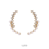 パール×ストーンイヤーラップピアス  | LUPIS | 詳細画像2 