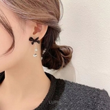 ブラックリボンピアス【S925ポスト】 | LUPIS | 詳細画像2 