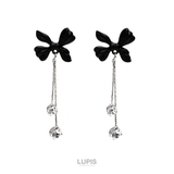 ブラックリボンピアス【S925ポスト】 | LUPIS | 詳細画像3 