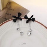 ブラックリボンピアス【S925ポスト】 | LUPIS | 詳細画像6 