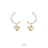 カーブラインパールハートピアス | LUPIS | 詳細画像3 