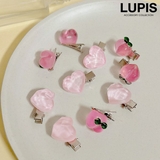 ≪1個入≫ハート×ピーチミニヘアクリップ | LUPIS | 詳細画像1