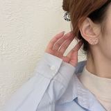 パールラインリボンピアス【S925ポスト】 | LUPIS | 詳細画像3 