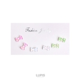 クリアカラーリボンピアスセット【S925ポスト】 | LUPIS | 詳細画像2 