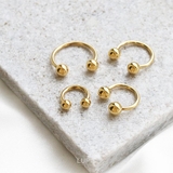 【14G】ゴールドシンプルサーキュラーバーベルボディピアス | LUPIS | 詳細画像5 