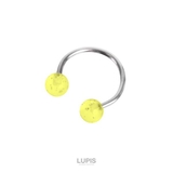 ゴールド | ラメボールサーキュラーバーベルボディピアス | LUPIS