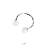 シルバー | ラメボールサーキュラーバーベルボディピアス | LUPIS