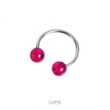 パープル | ラメボールサーキュラーバーベルボディピアス | LUPIS