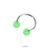 グリーン | ラメボールサーキュラーバーベルボディピアス | LUPIS