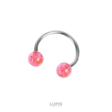 ピンク | ラメボールサーキュラーバーベルボディピアス | LUPIS