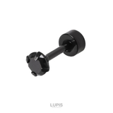 ブラック | ジュエル×ダンベルストレートバーベルボディピアス  | LUPIS