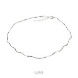 シルバー | シンプルウェーブメタルチョーカーネックレス | LUPIS