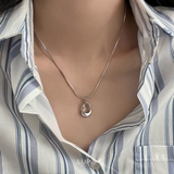 スネークチェーン変形メタルネックレス | LUPIS | 詳細画像2 